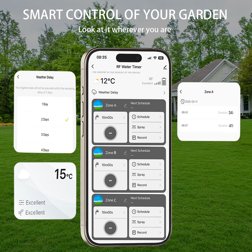 Tuya Wifi+RF433 3-outlet Water - огляд і ціна Automatic Watering